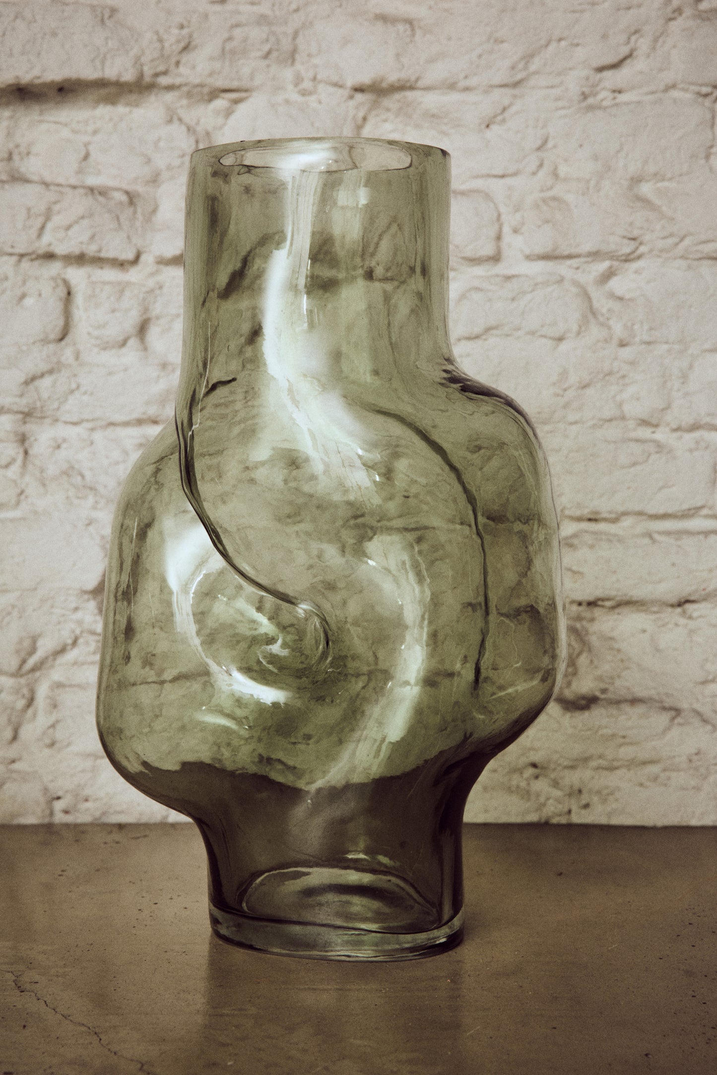 Vaso in vetro - Verde Oliva