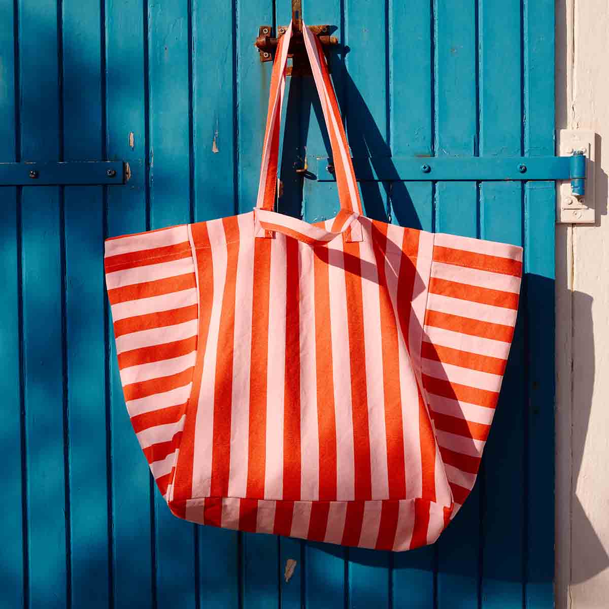 Borsa a Righe - Pomodoro e Rosa Candy