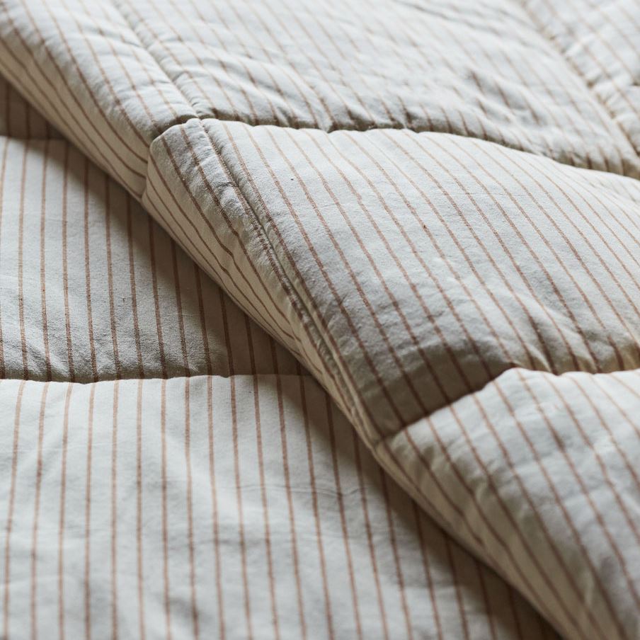 Coperta stampa check e riga - imbottita