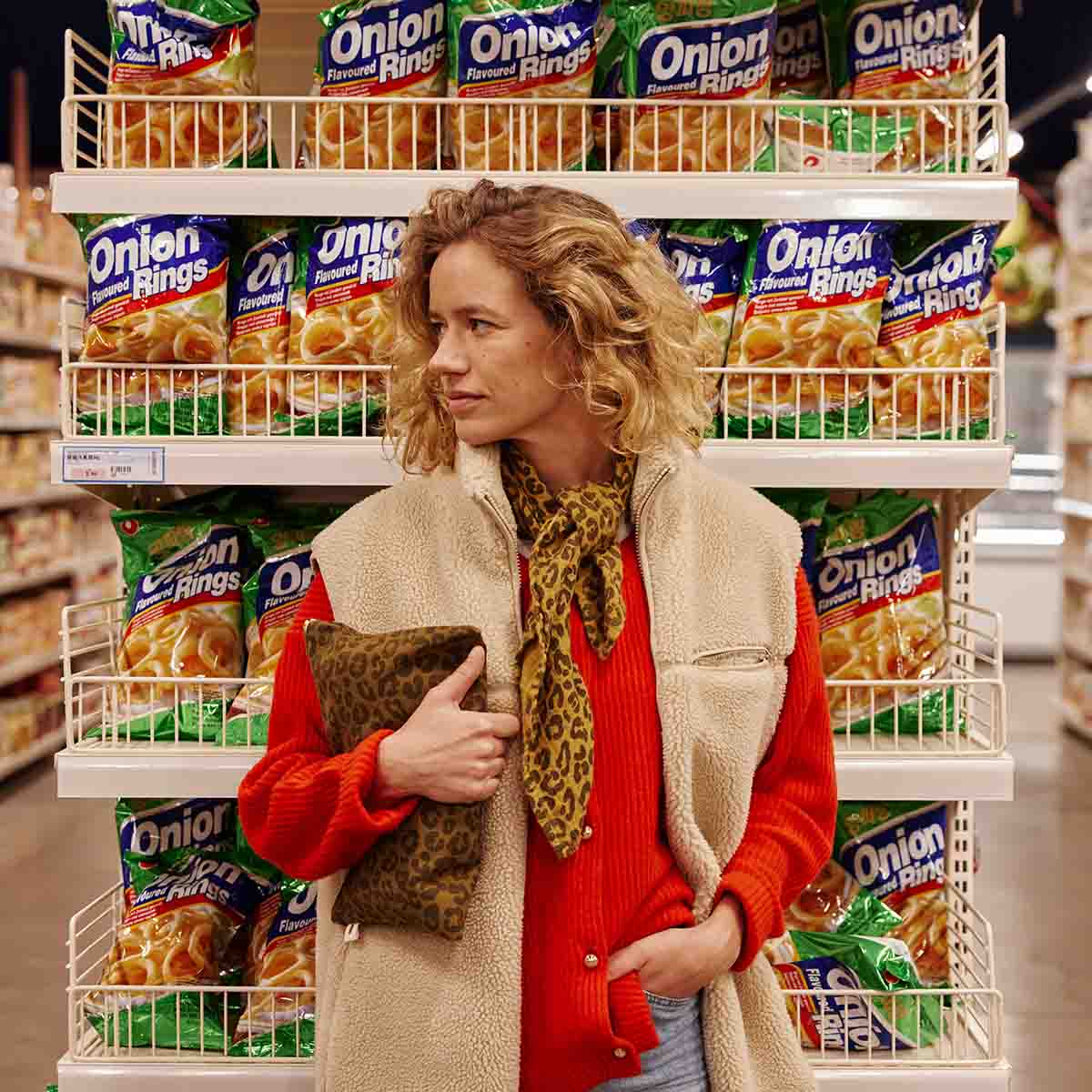 Pochette LEOPARDATA - CARAMELLO