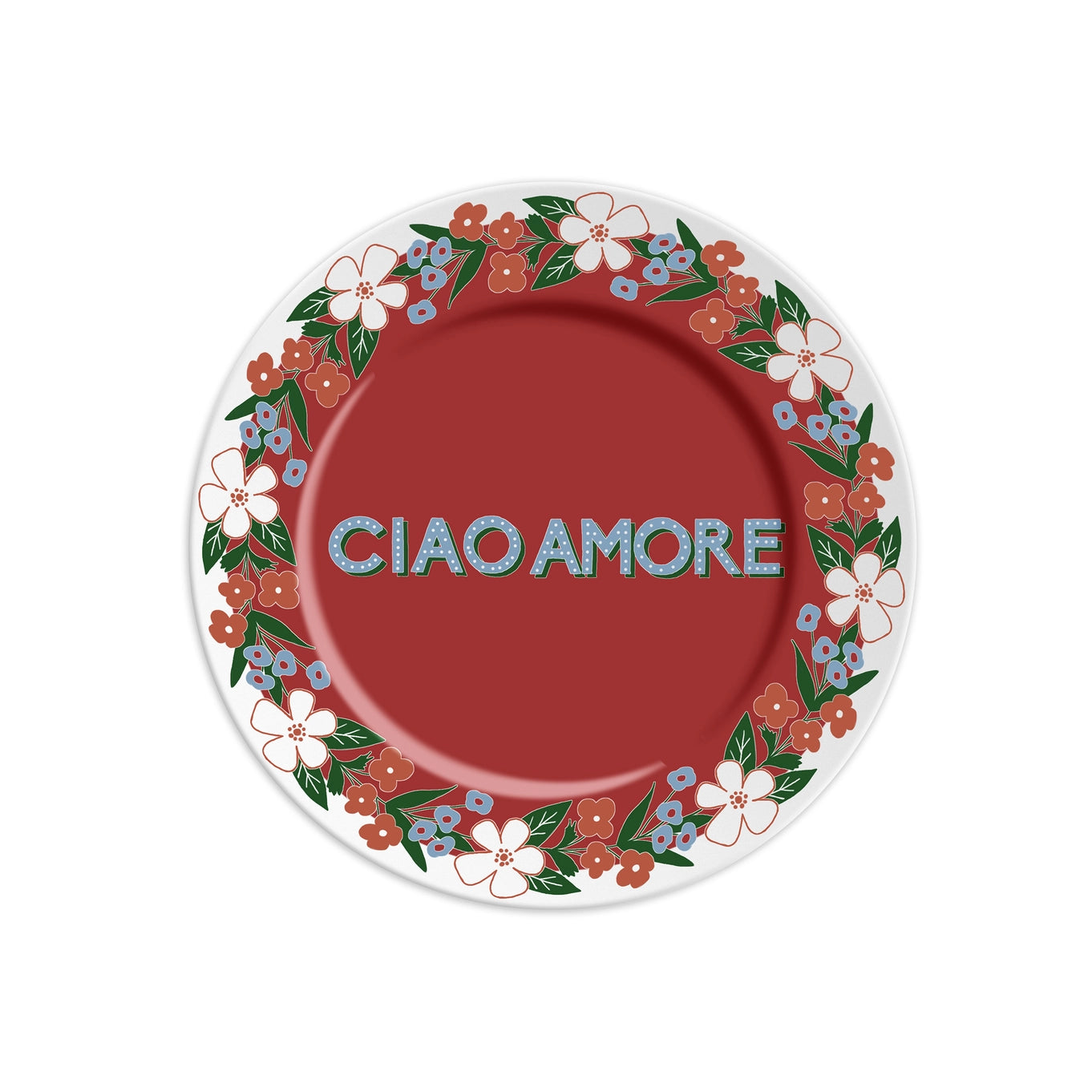 Piattino in porcellana con scritta - CIAO AMORE