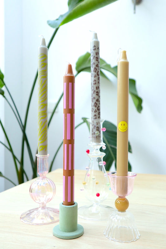 Candele stampa design - set da 4 (Urban Jungle)