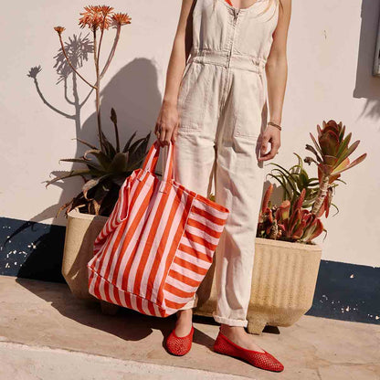 Borsa a Righe - Pomodoro e Rosa Candy