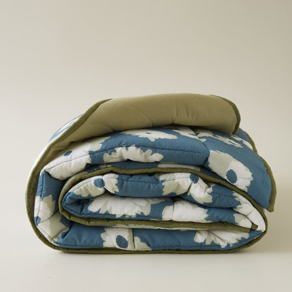 Coperta stampa fiore - imbottita