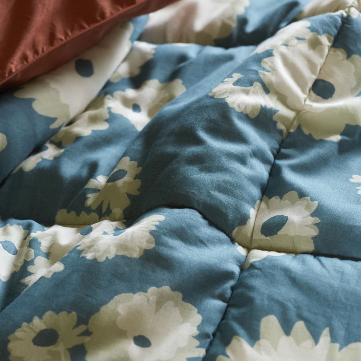 Coperta stampa fiore - imbottita