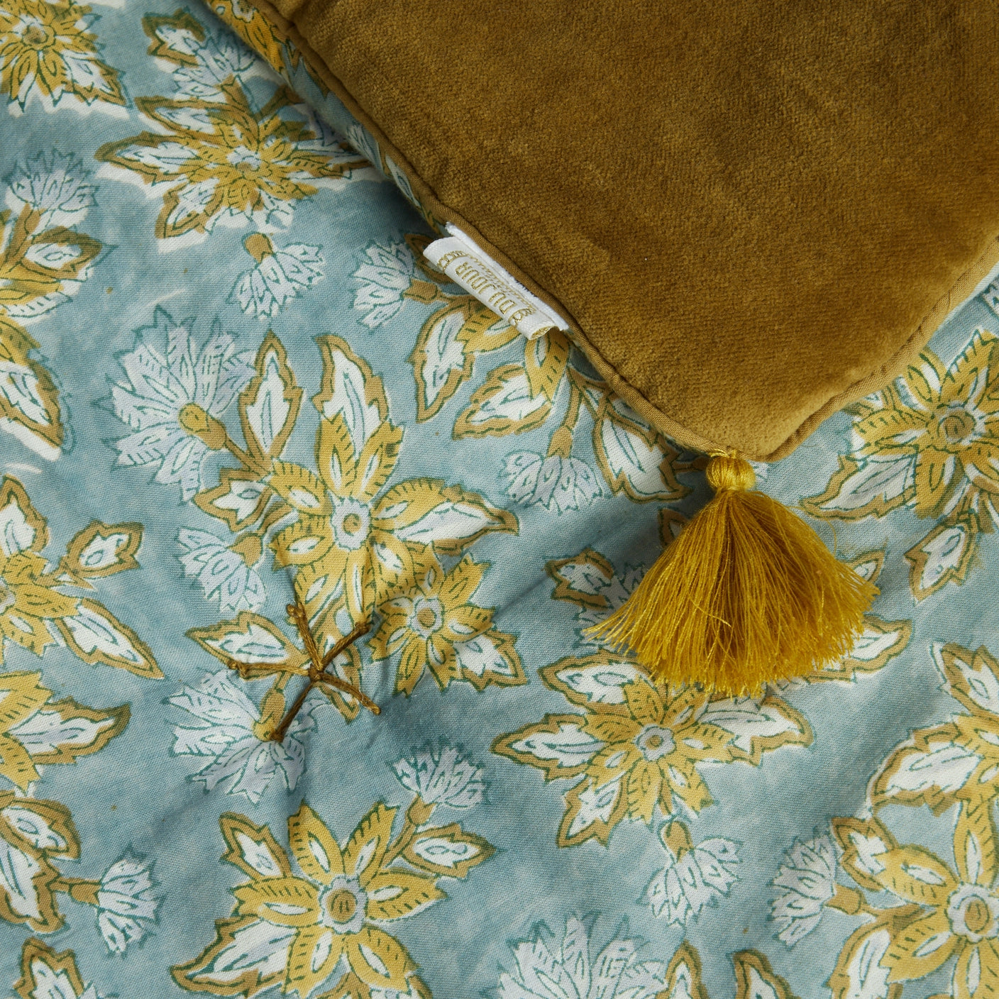 Coperta trapuntata - velluto e cotone