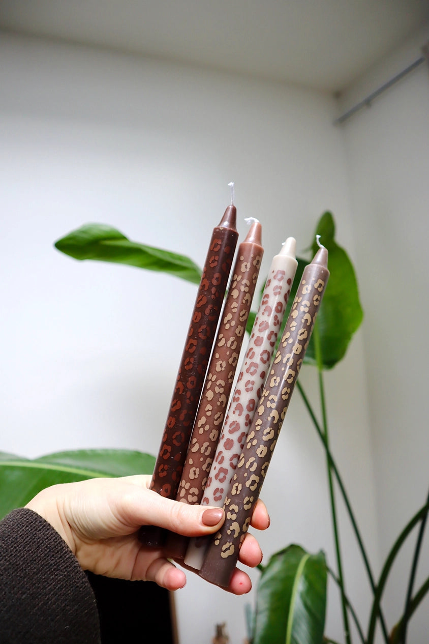 Candele stampa design - set da 4 (Wild Romance)