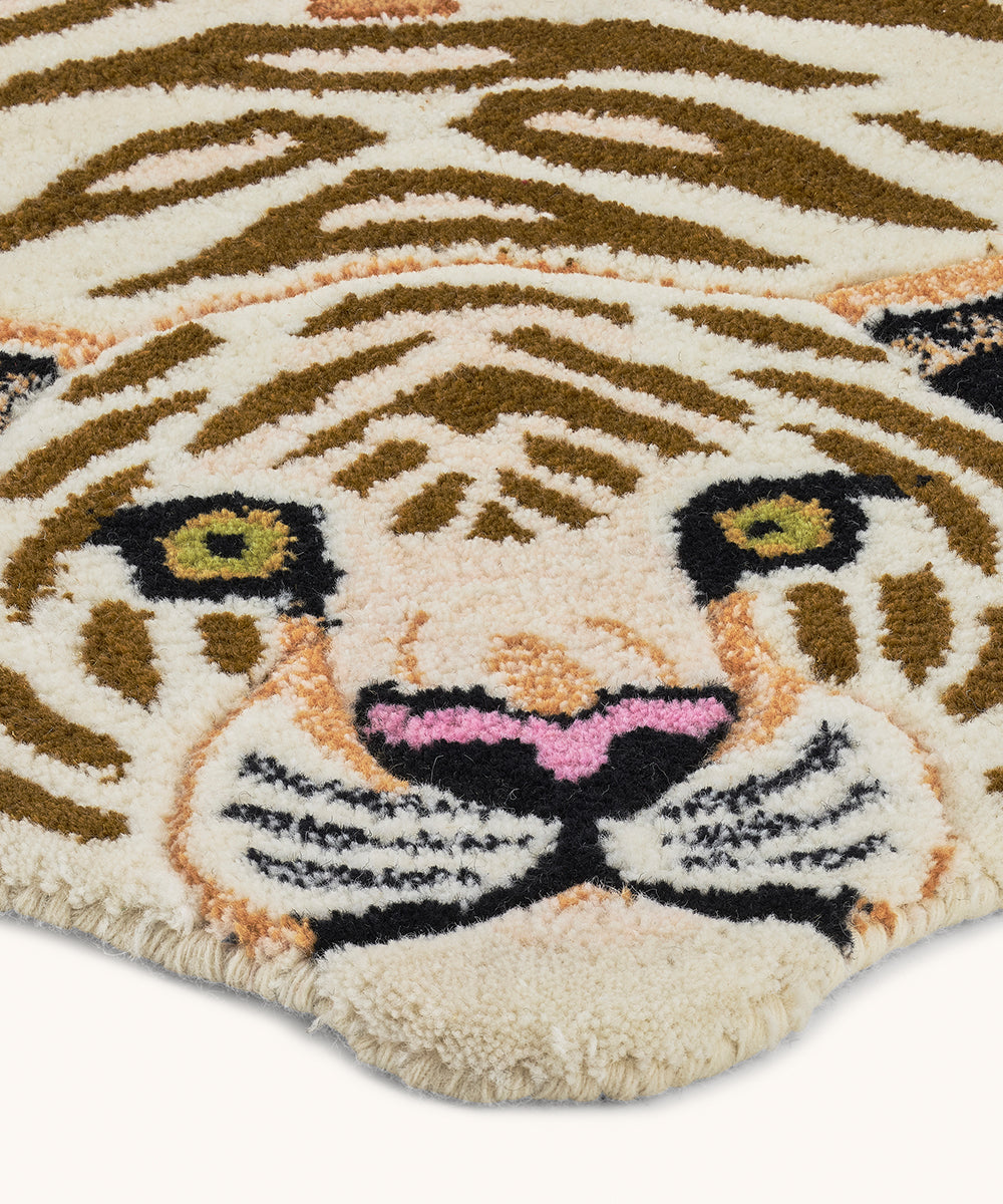Tappeto Animale Tigre con fiori - Piccolo