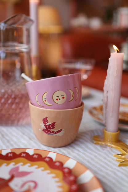 TAZZA - Large Peach Cup Bird