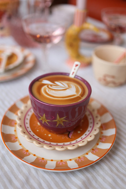 TAZZA - Large Purple Cup Star Couple