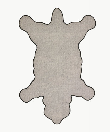 Tappeto Animale Orso Nero Floreale - Grande
